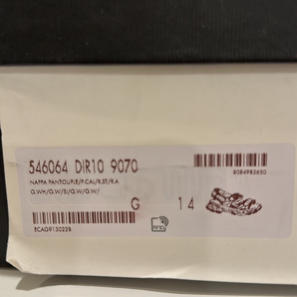 Gucci Napa Pantoufl Sandals, size 14, NEW - Picture 6 of 6